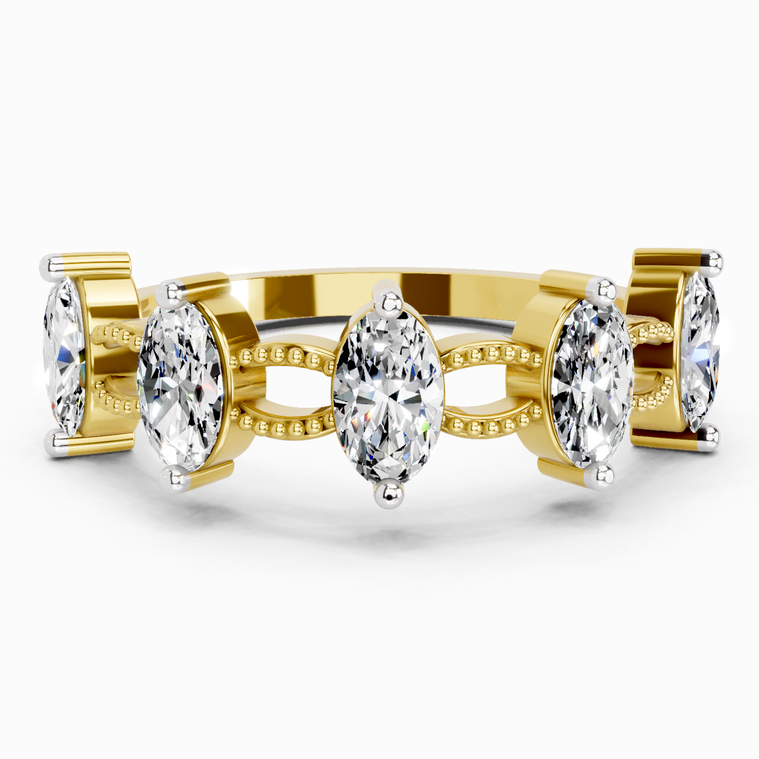 1.10 Carat Oval Shape Diamond Band Ring