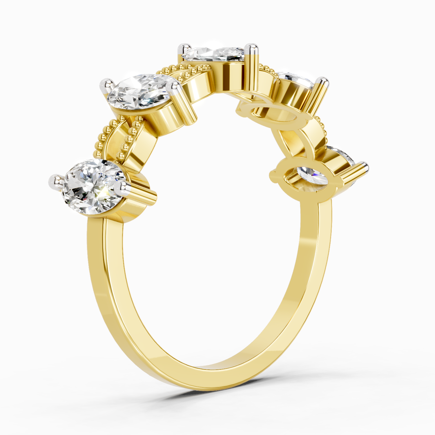 1.10 Carat Oval Shape Diamond Band Ring