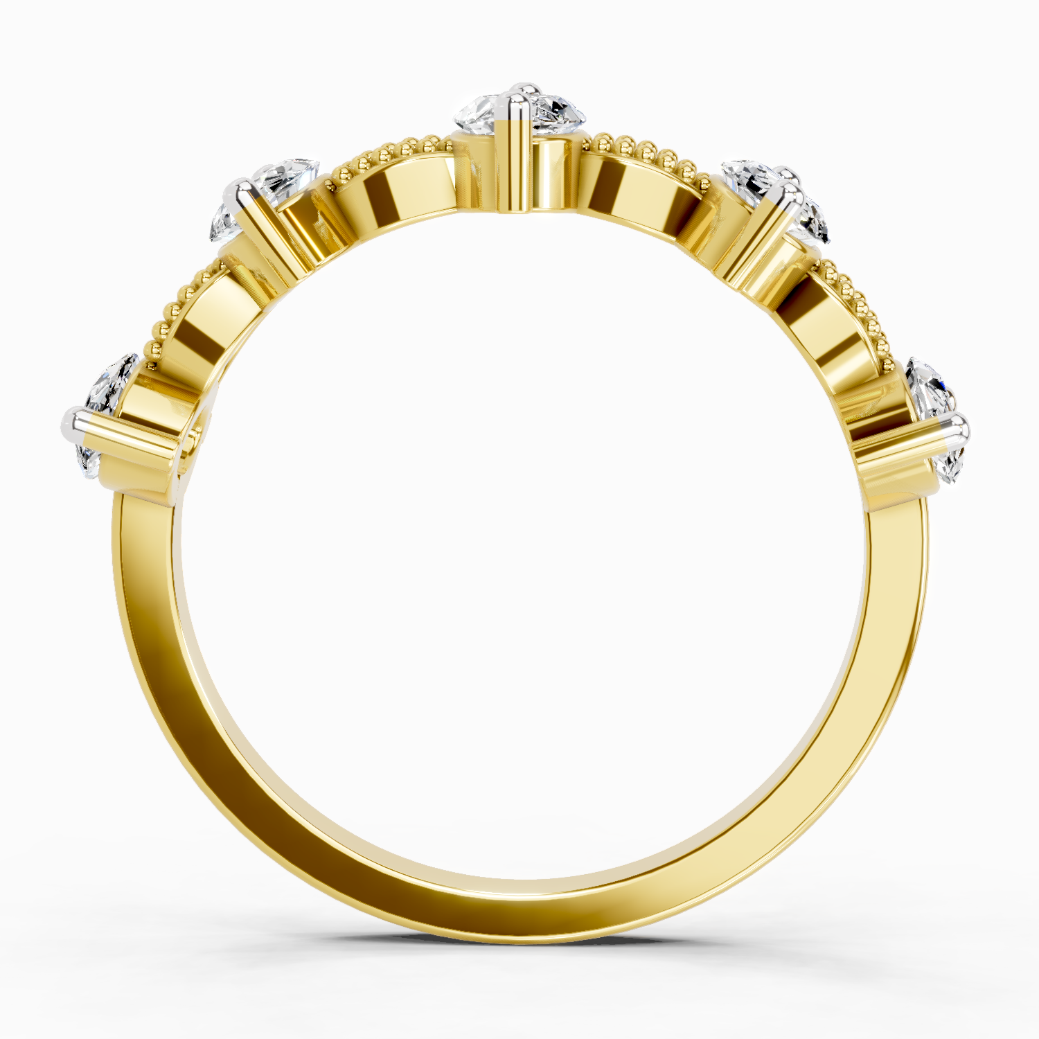 1.10 Carat Oval Shape Diamond Band Ring