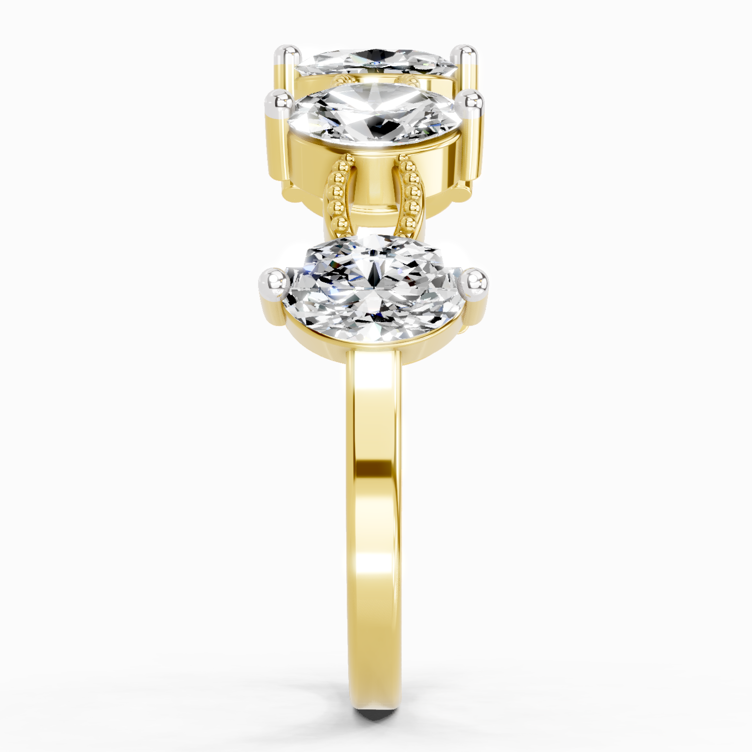 1.10 Carat Oval Shape Diamond Band Ring