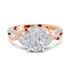 1.10 Carat Oval Shape Diamond Band Ring