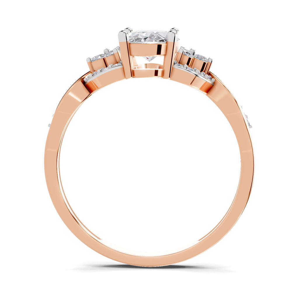 2.19 Carat Oval Shape Swirl Engagement Ring
