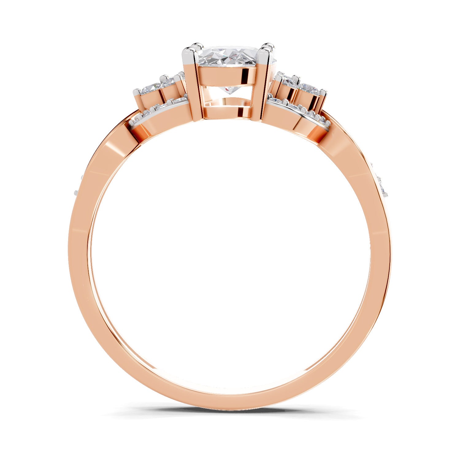 2.19 Carat Oval Shape Swirl Engagement Ring