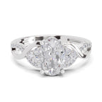 2.19 Carat Oval Shape Swirl Engagement Ring