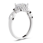 2.19 Carat Oval Shape Swirl Engagement Ring