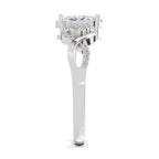 2.19 Carat Oval Shape Swirl Engagement Ring