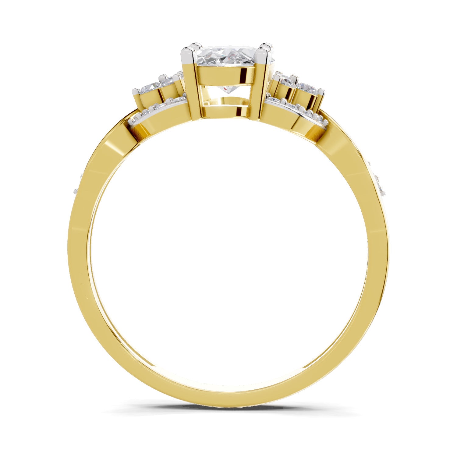 2.19 Carat Oval Shape Swirl Engagement Ring