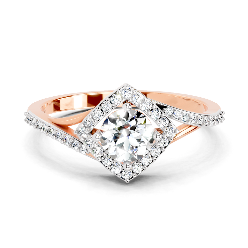 2.19 Carat Oval Shape Swirl Engagement Ring