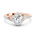 2.19 Carat Oval Shape Swirl Engagement Ring