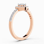 0.67 Carat Halo Diamond Engagement Ring