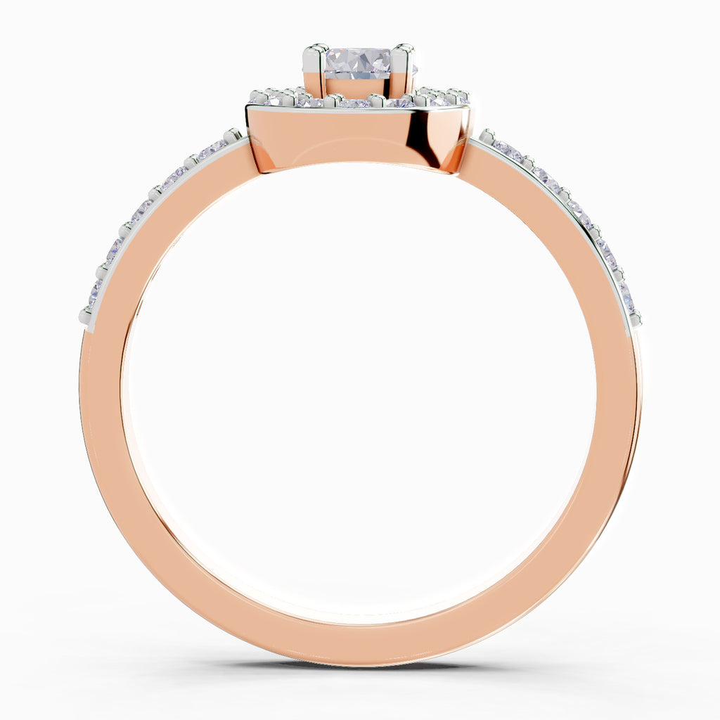 0.67 Carat Halo Diamond Engagement Ring