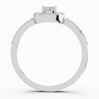 0.67 Carat Halo Diamond Engagement Ring