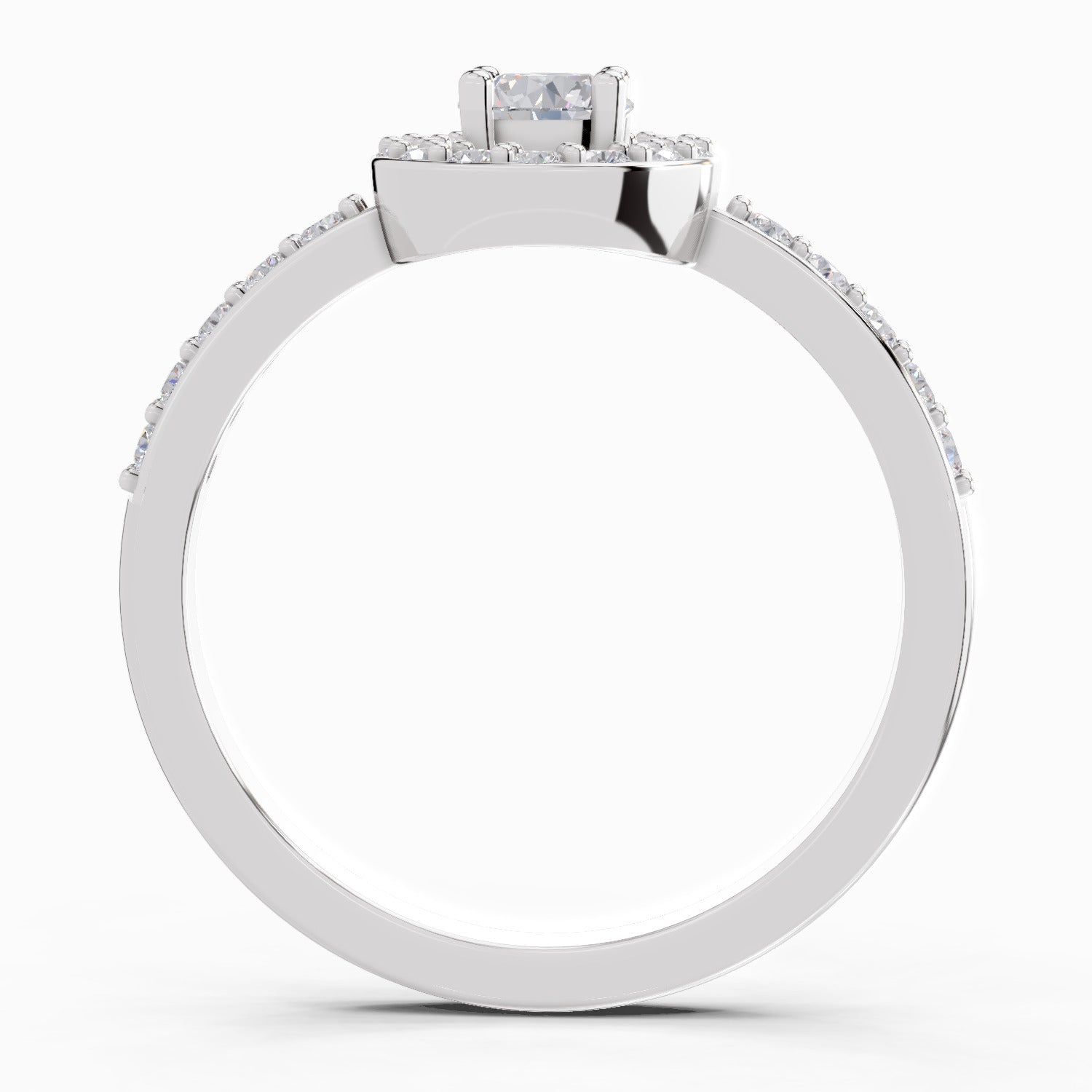 0.67 Carat Halo Diamond Engagement Ring