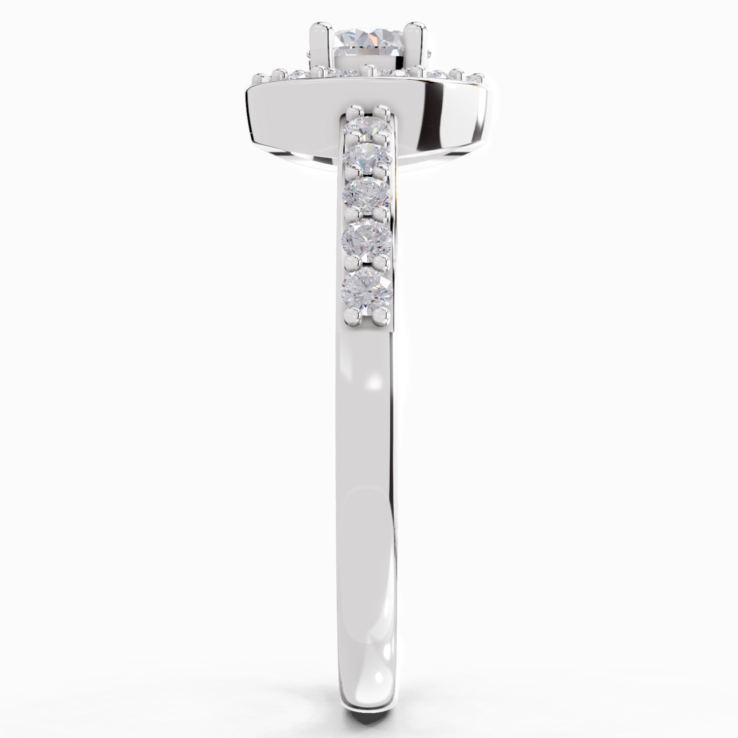 0.67 Carat Halo Diamond Engagement Ring