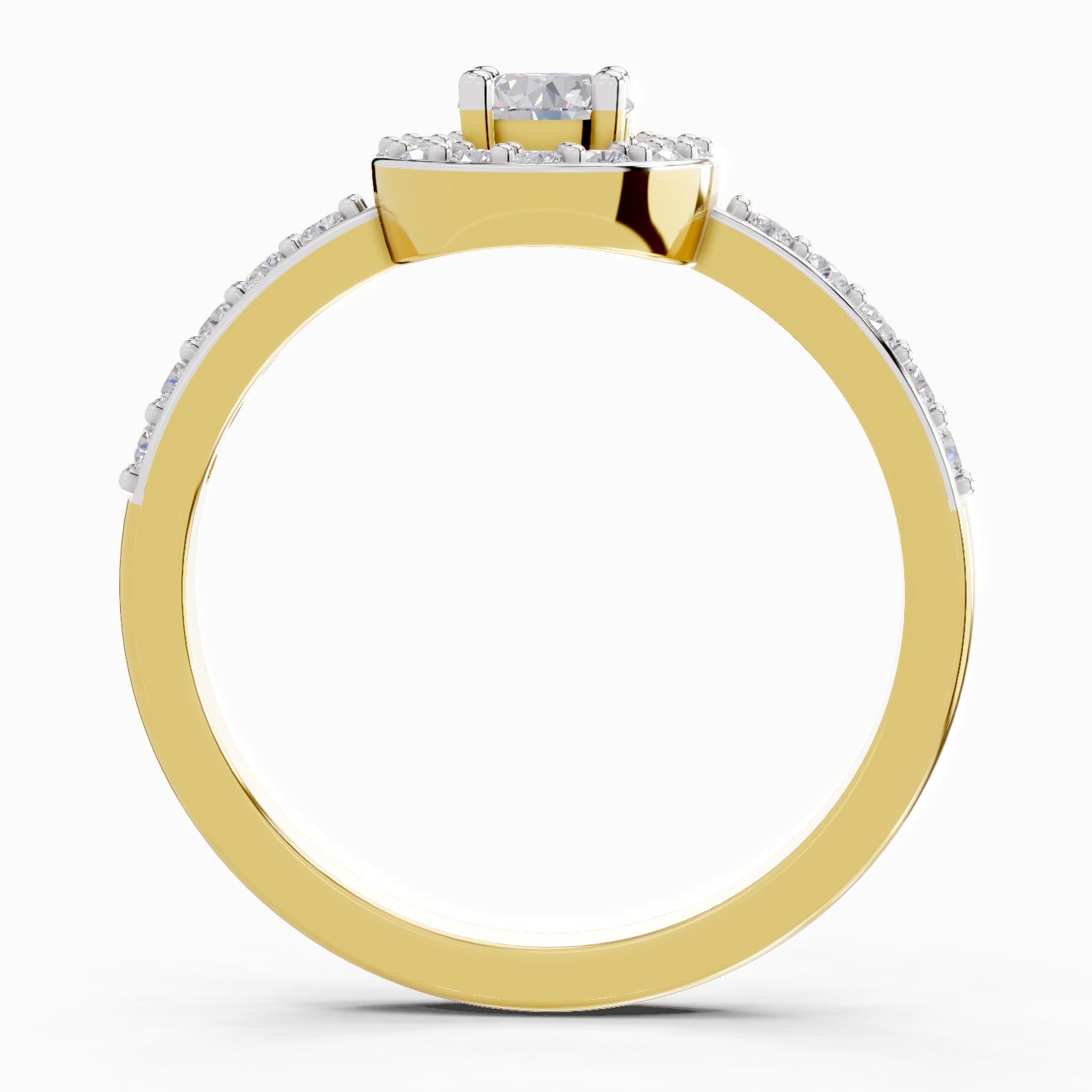0.67 Carat Halo Diamond Engagement Ring