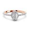 0.67 Carat Halo Diamond Engagement Ring