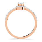 0.6 Carat Oval Shape Halo Engagement Ring