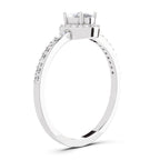0.6 Carat Oval Shape Halo Engagement Ring