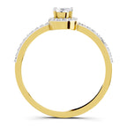 0.6 Carat Oval Shape Halo Engagement Ring