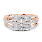 1.36 Carat Quadra Oval Engagement Ring