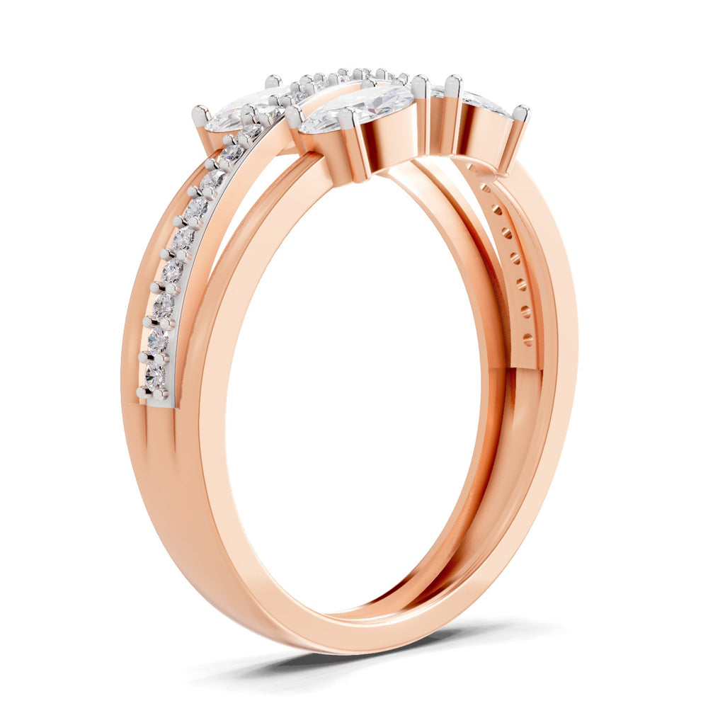 1.36 Carat Quadra Oval Engagement Ring