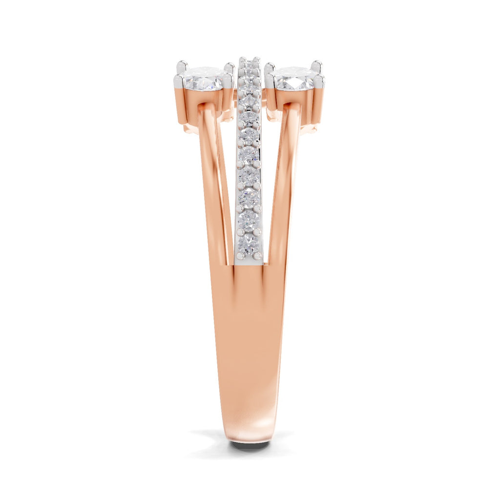 1.36 Carat Quadra Oval Engagement Ring