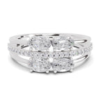 1.36 Carat Quadra Oval Engagement Ring