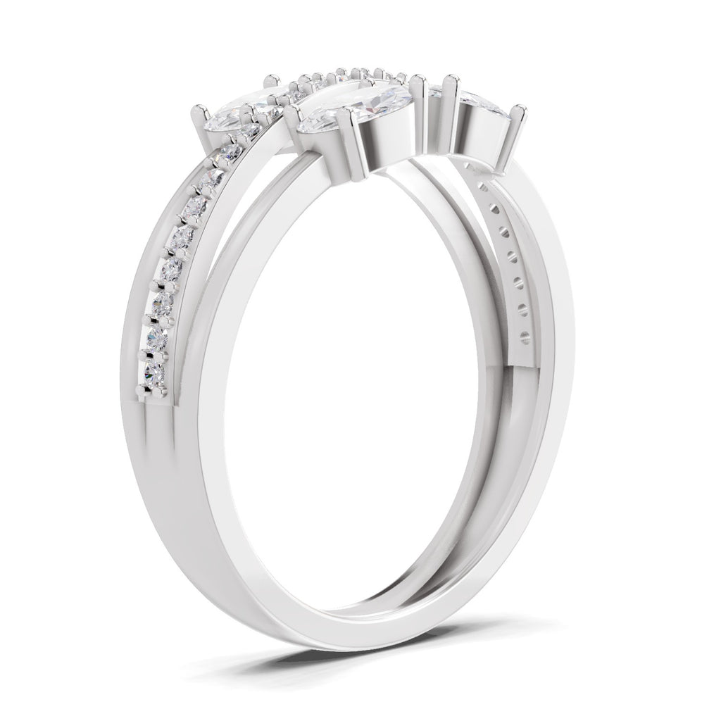 1.36 Carat Quadra Oval Engagement Ring