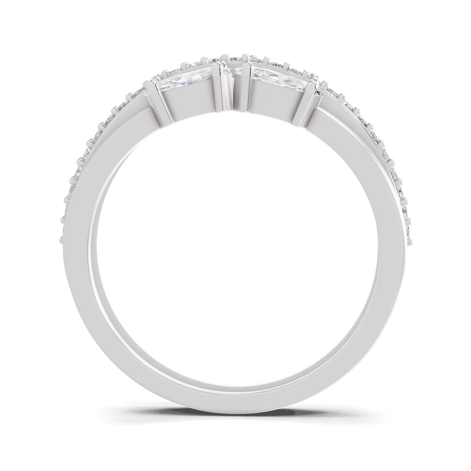 1.36 Carat Quadra Oval Engagement Ring