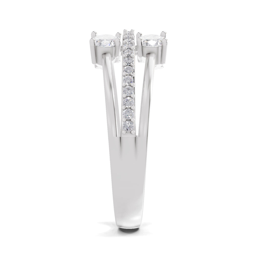 1.36 Carat Quadra Oval Engagement Ring