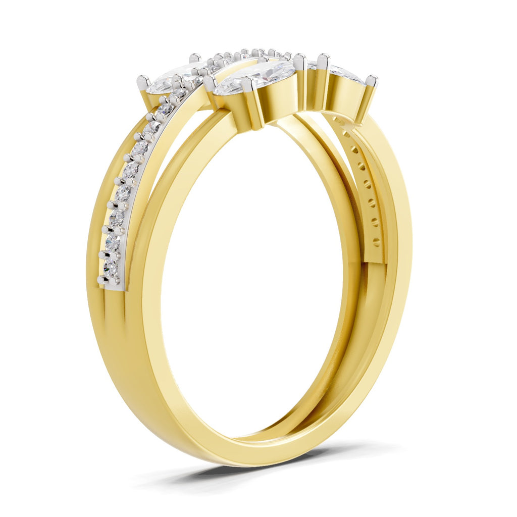 1.36 Carat Quadra Oval Engagement Ring