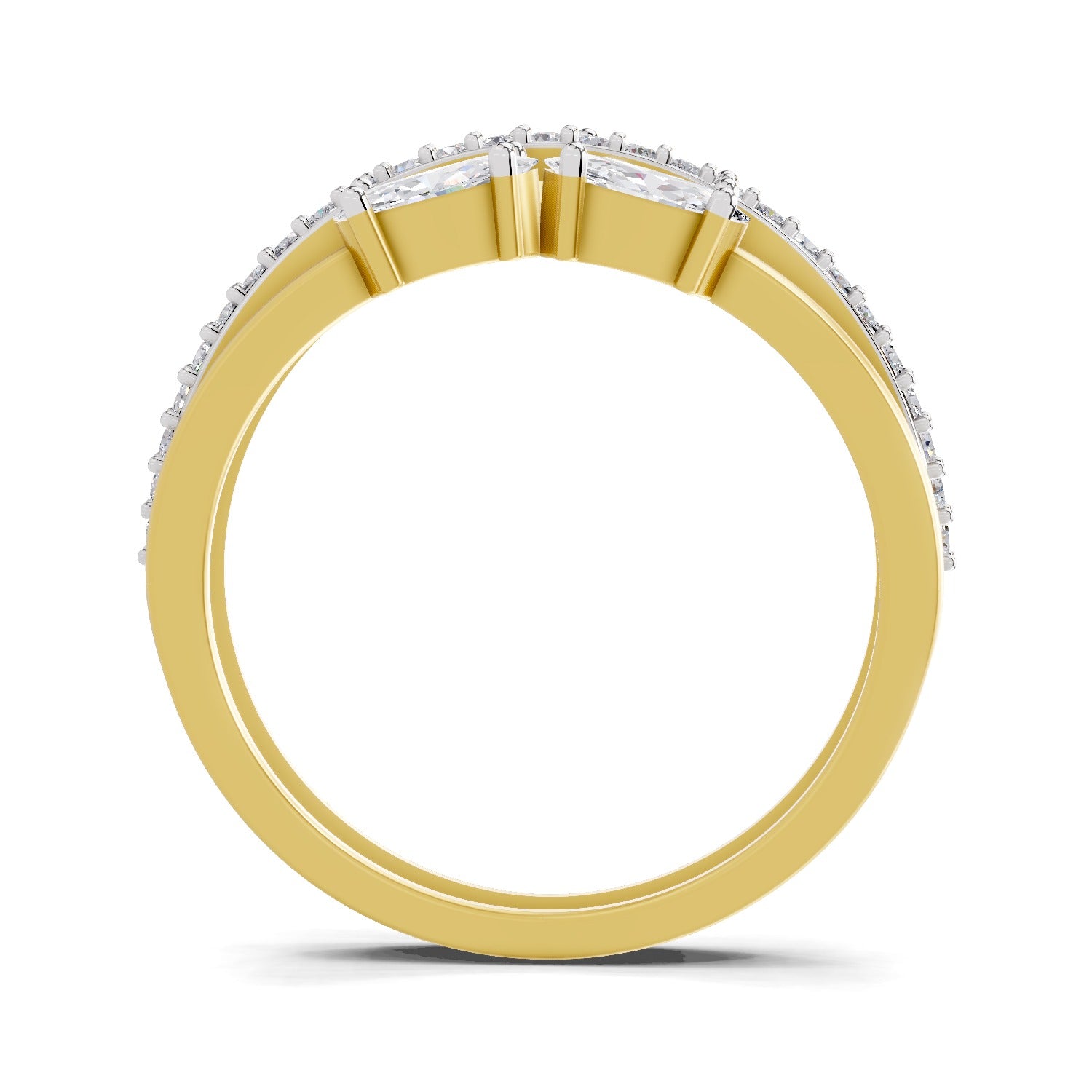 1.36 Carat Quadra Oval Engagement Ring
