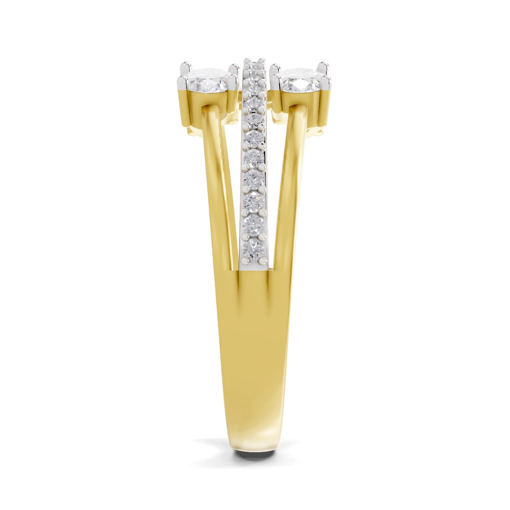1.36 Carat Quadra Oval Engagement Ring