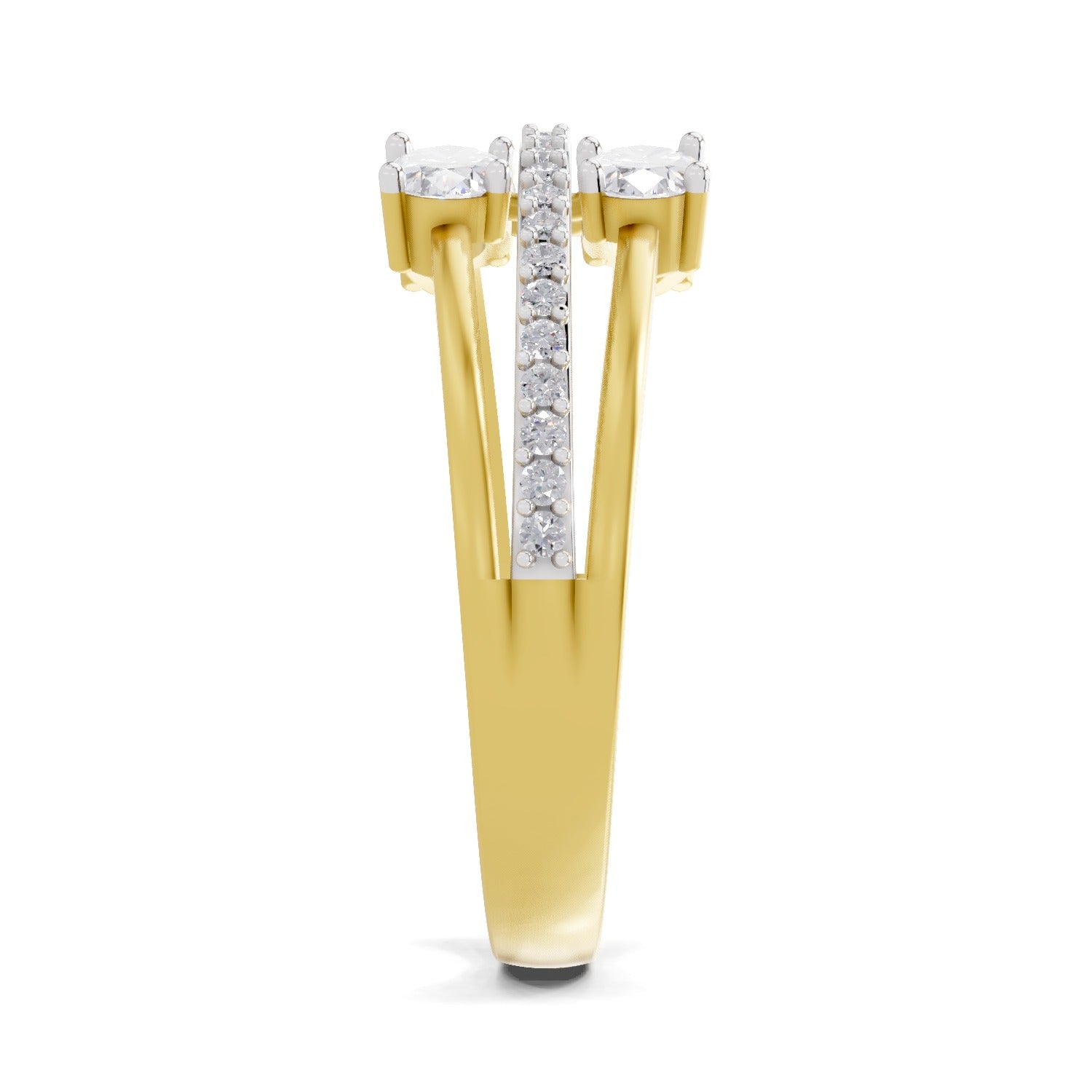 1.36 Carat Quadra Oval Engagement Ring