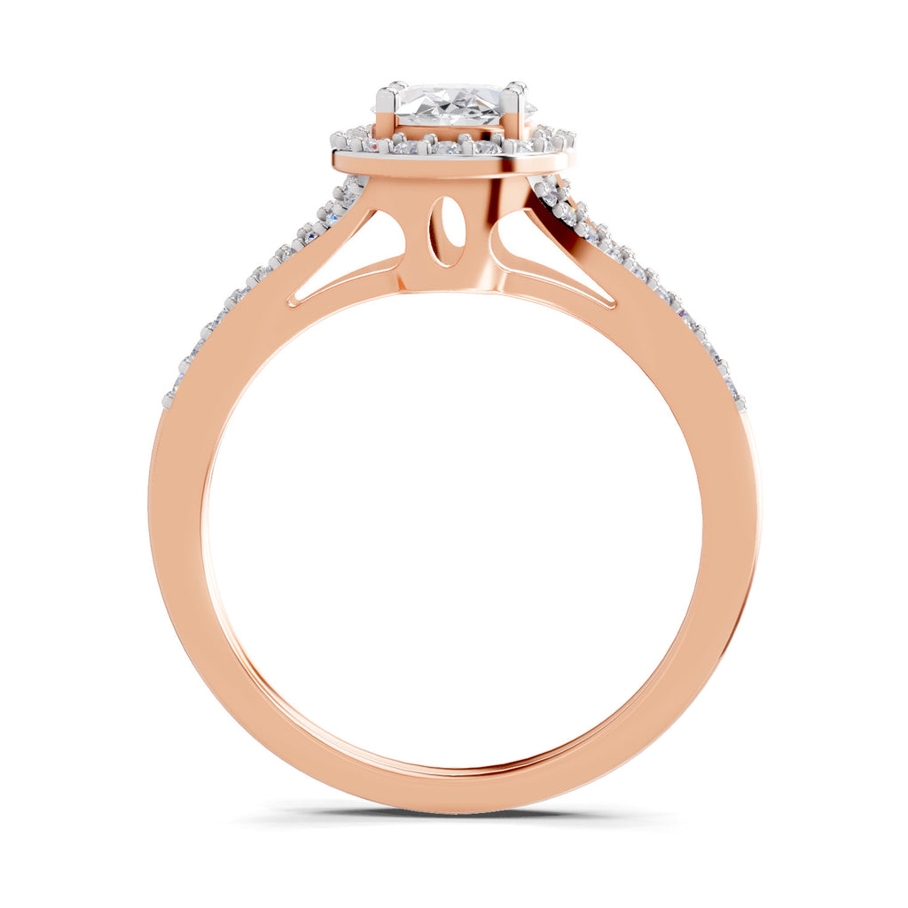 1.35 Carat Oval Shape Halo Engagement Ring