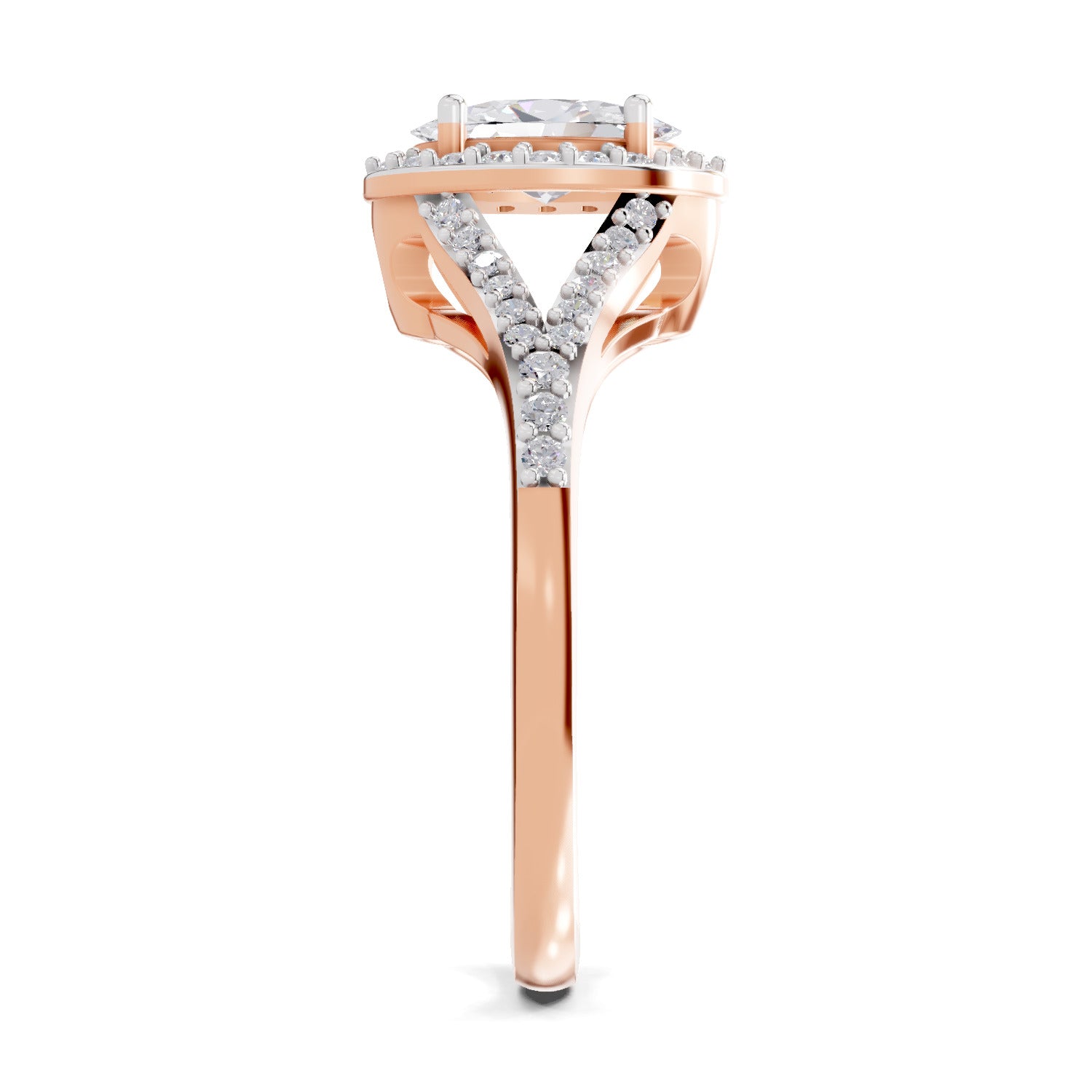 1.35 Carat Oval Shape Halo Engagement Ring