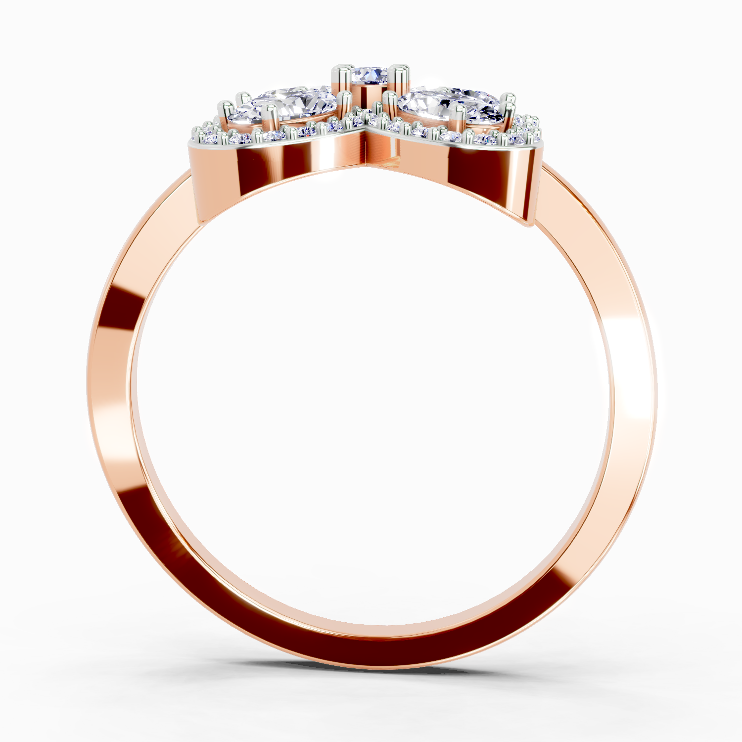 1.72 Carat Oval Flower Ring