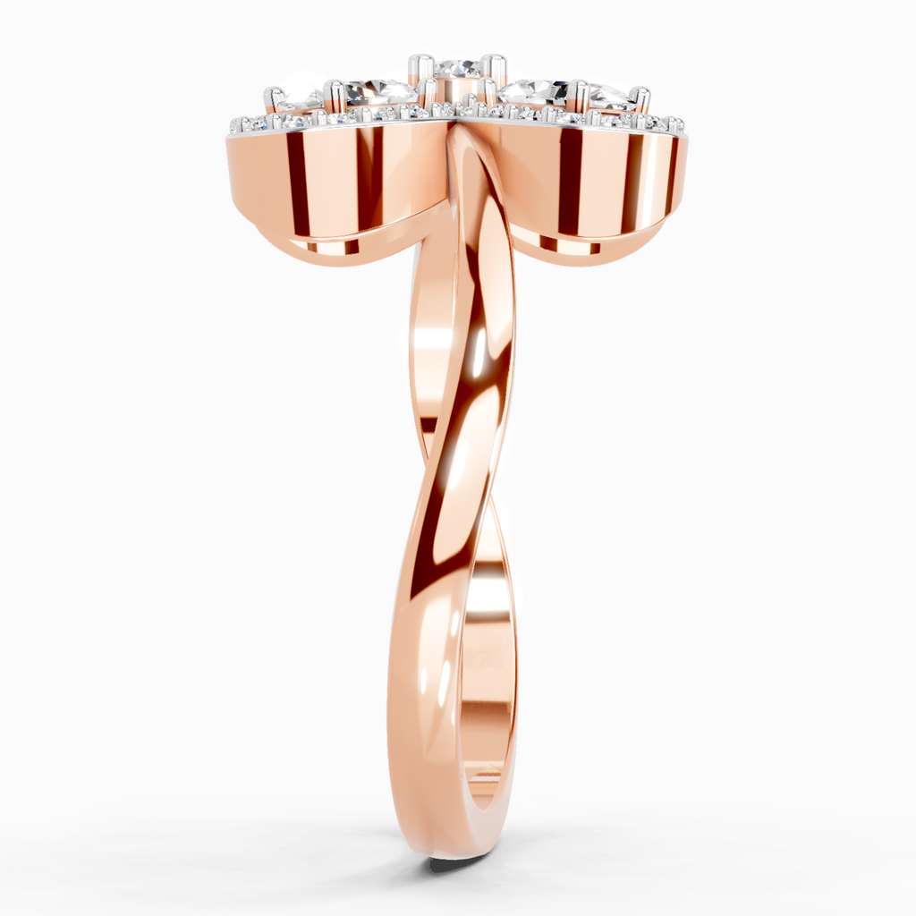 1.72 Carat Oval Flower Ring