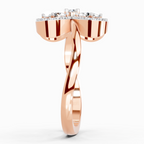 1.72 Carat Oval Flower Ring