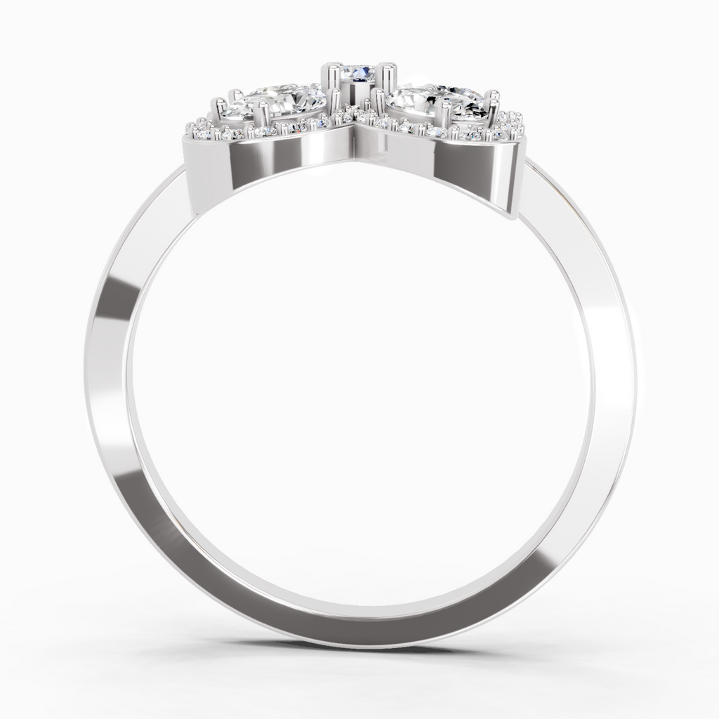 1.72 Carat Oval Flower Ring