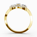 1.72 Carat Oval Flower Ring