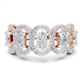 1.72 Carat Oval Flower Ring