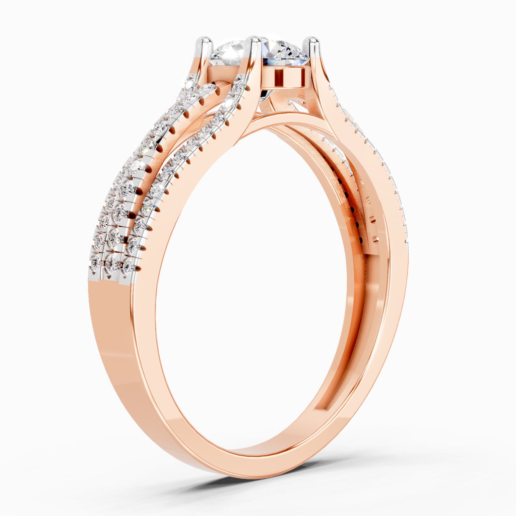 1.15 Carat Round Split Shank Ring