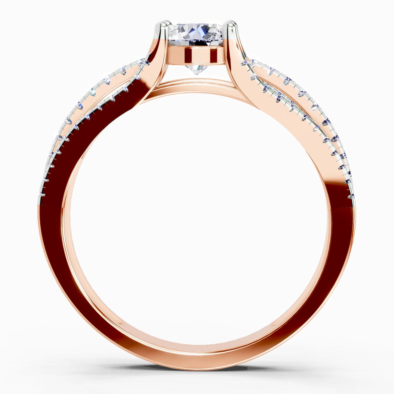 1.15 Carat Round Split Shank Ring
