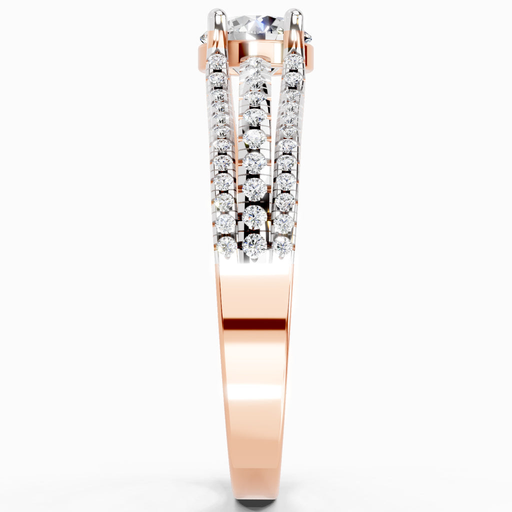 1.15 Carat Round Split Shank Ring