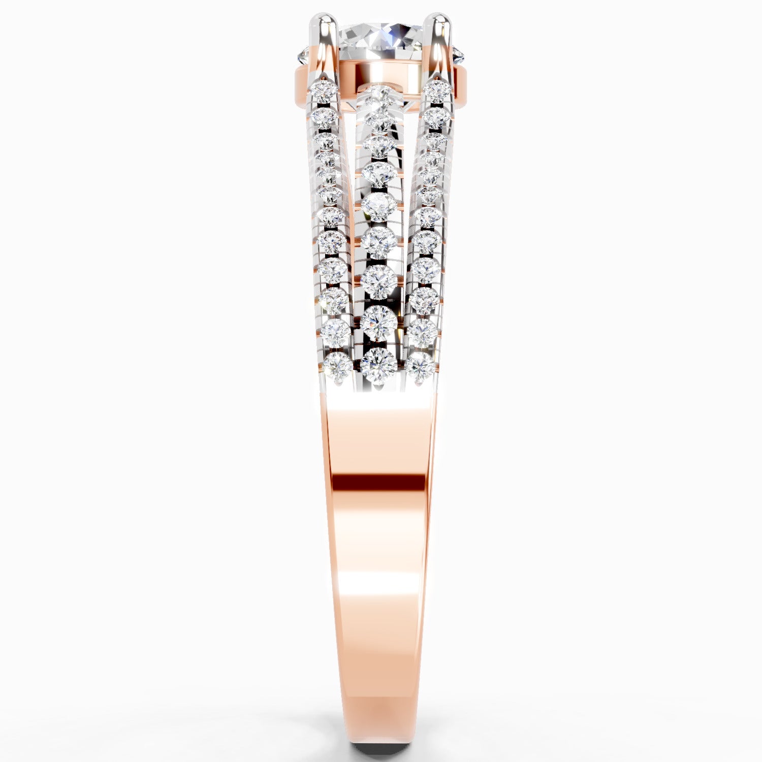 1.15 Carat Round Split Shank Ring