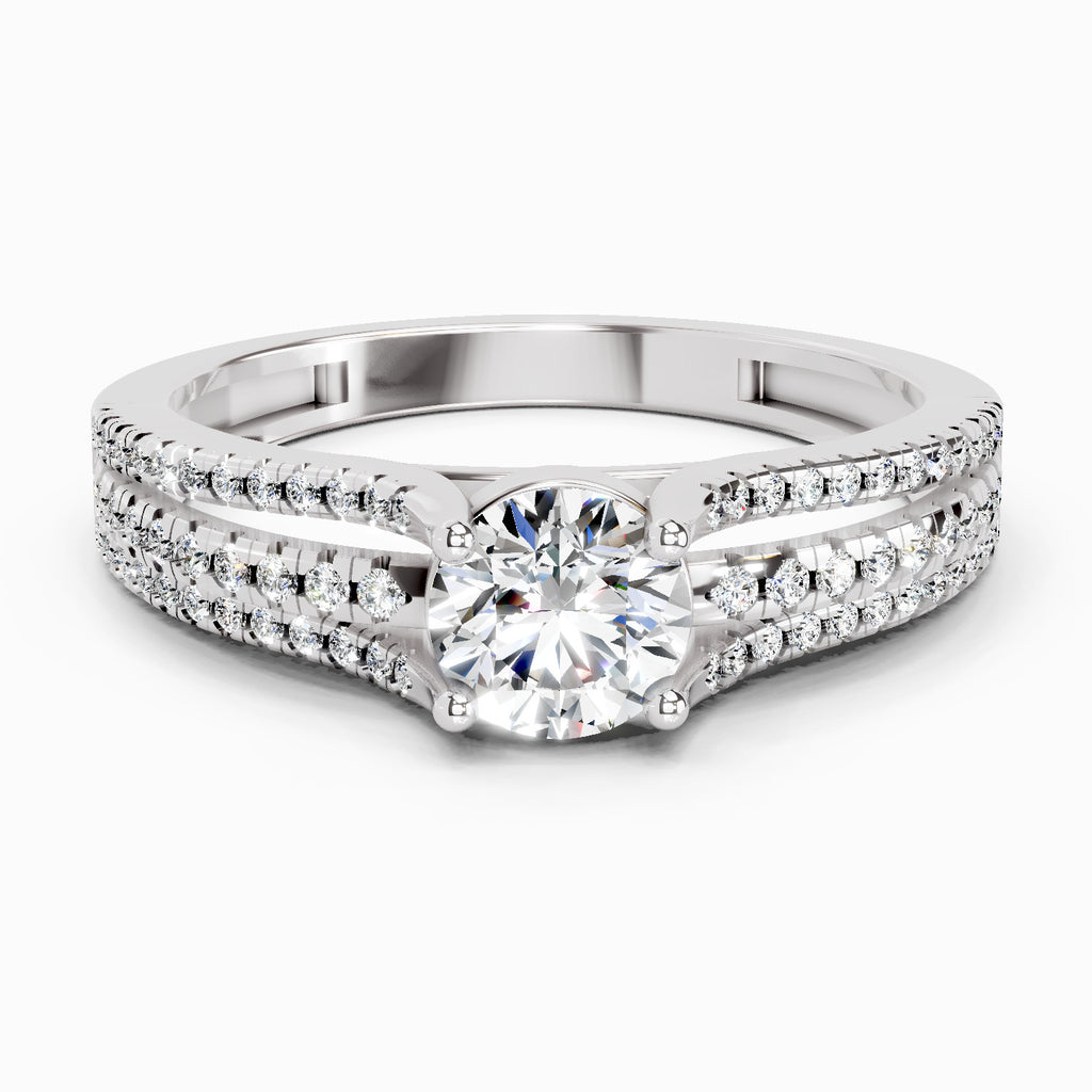 1.15 Carat Round Split Shank Ring