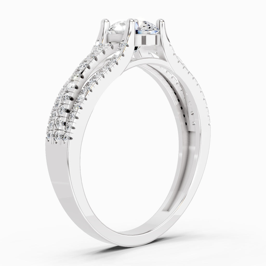 1.15 Carat Round Split Shank Ring