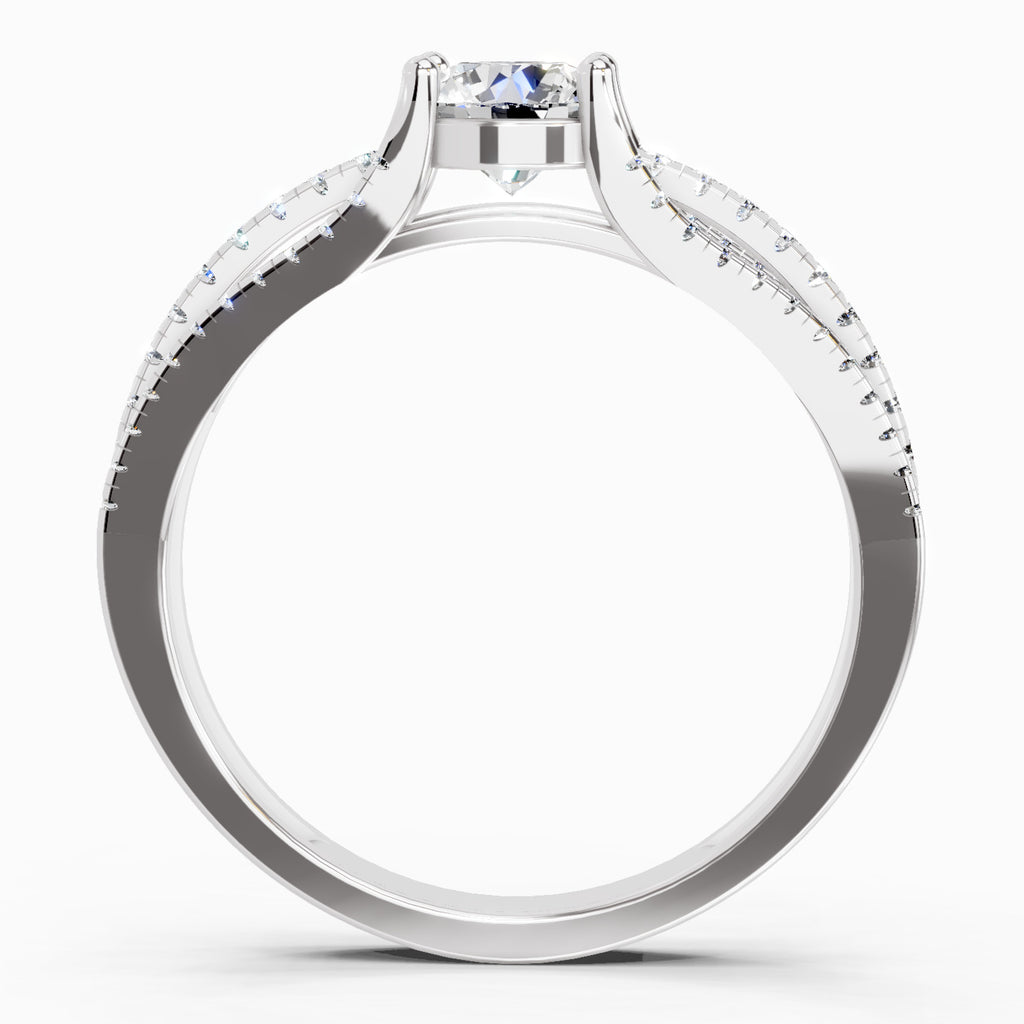 1.15 Carat Round Split Shank Ring