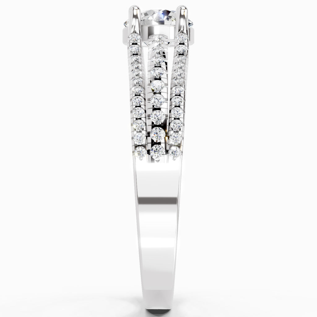 1.15 Carat Round Split Shank Ring